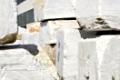 blocks of white marble in Carrara, Tuscany, Italy